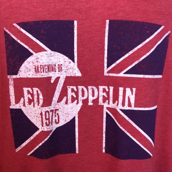 Led Zeppelin T-Shirt XL “an evening with Led Zeppelin 1975” Flag Extra Large NWT - Picture 2 of 5